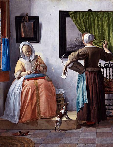 Gabriel Metsu Woman Reading a Letter Norge oil painting art